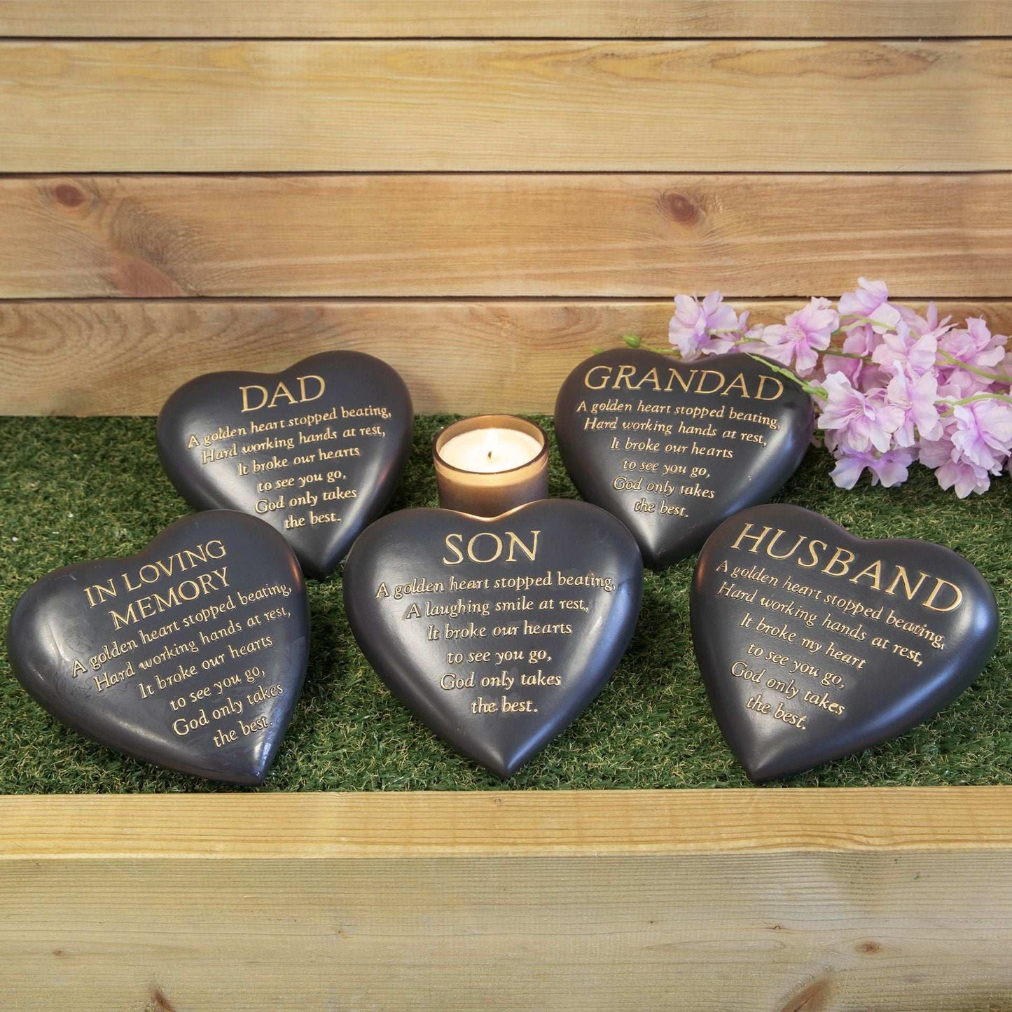 WDP TOY Graveside Heart Plaque - Husband