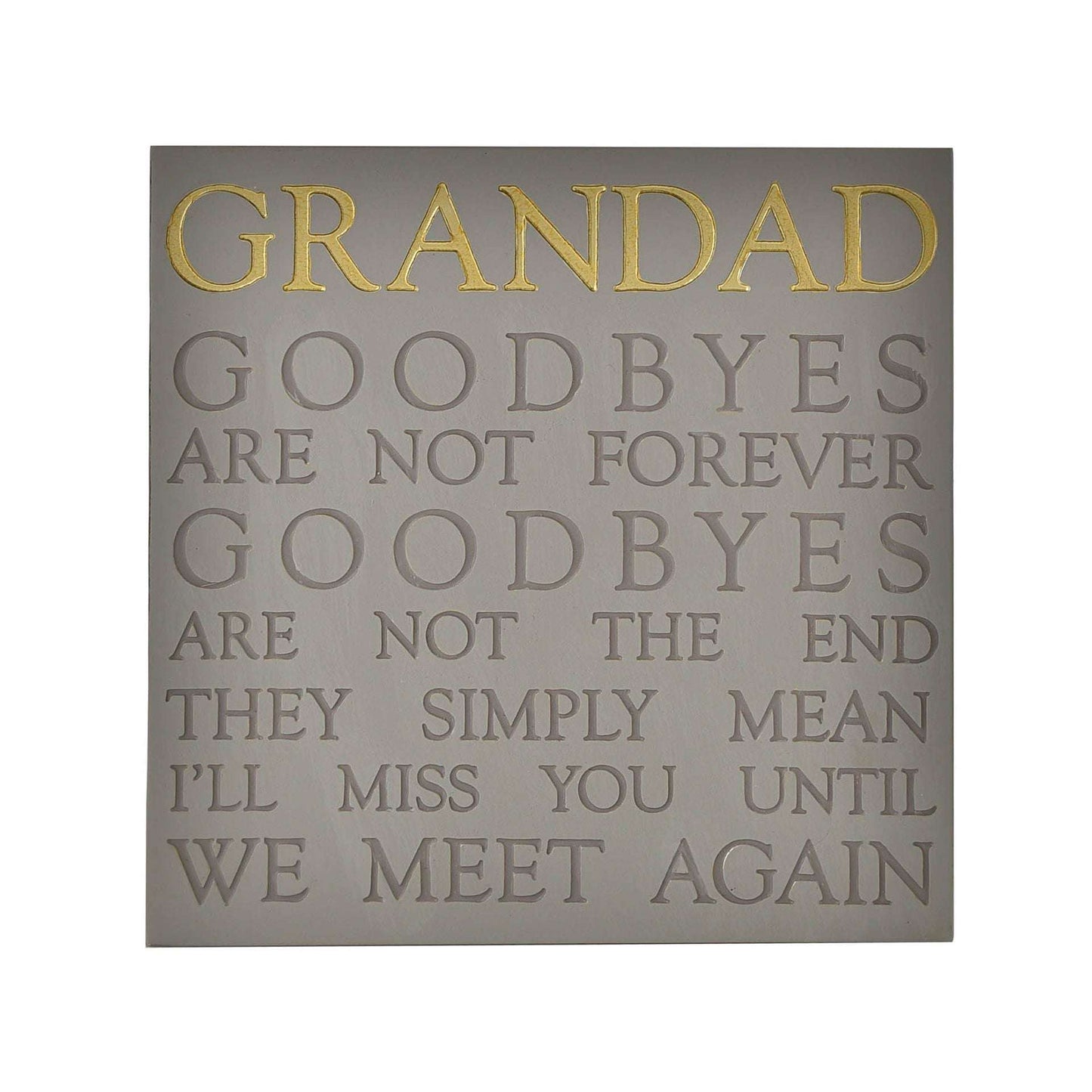WDP Memorial Square Plaque - Grandad~