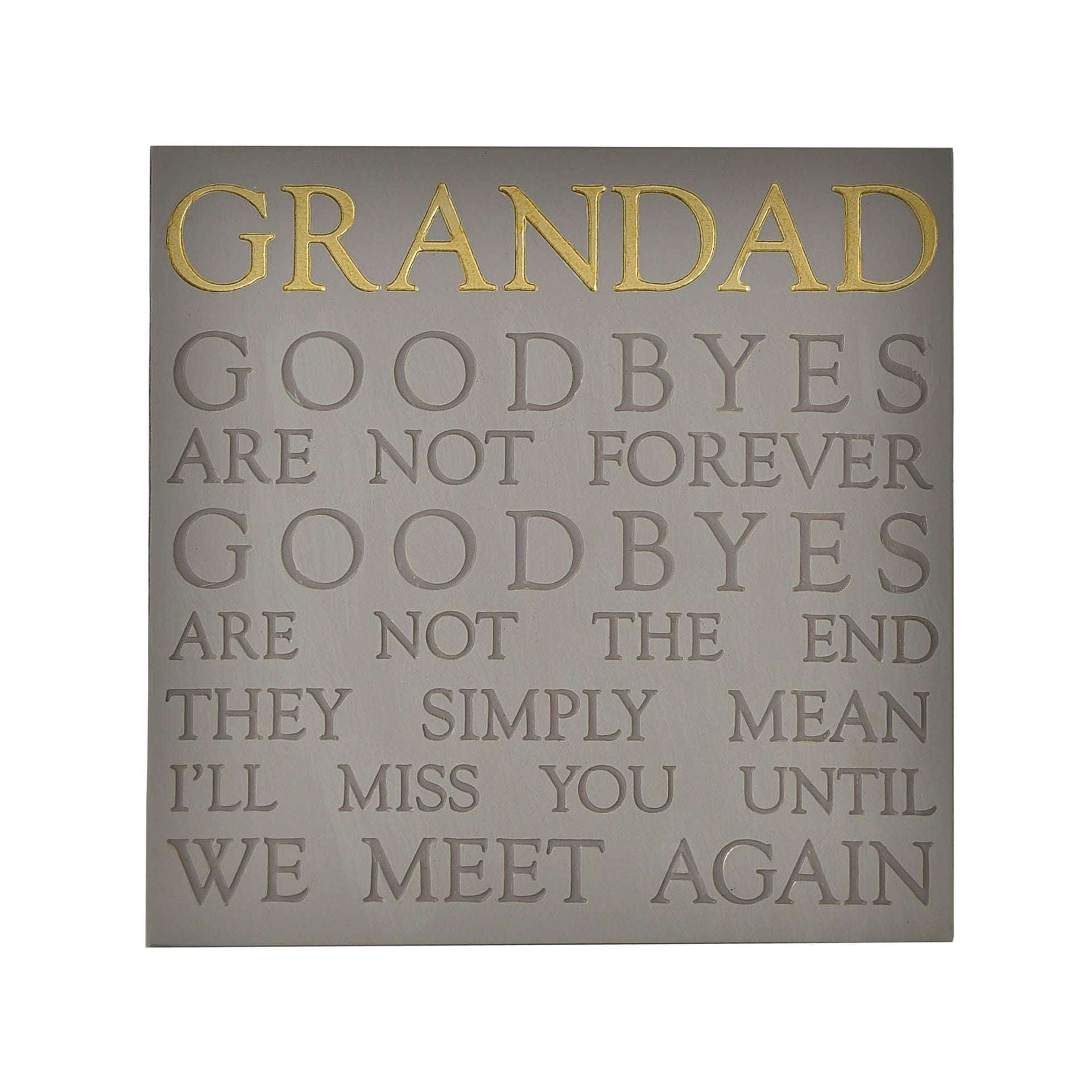 WDP Memorial Square Plaque - Grandad~