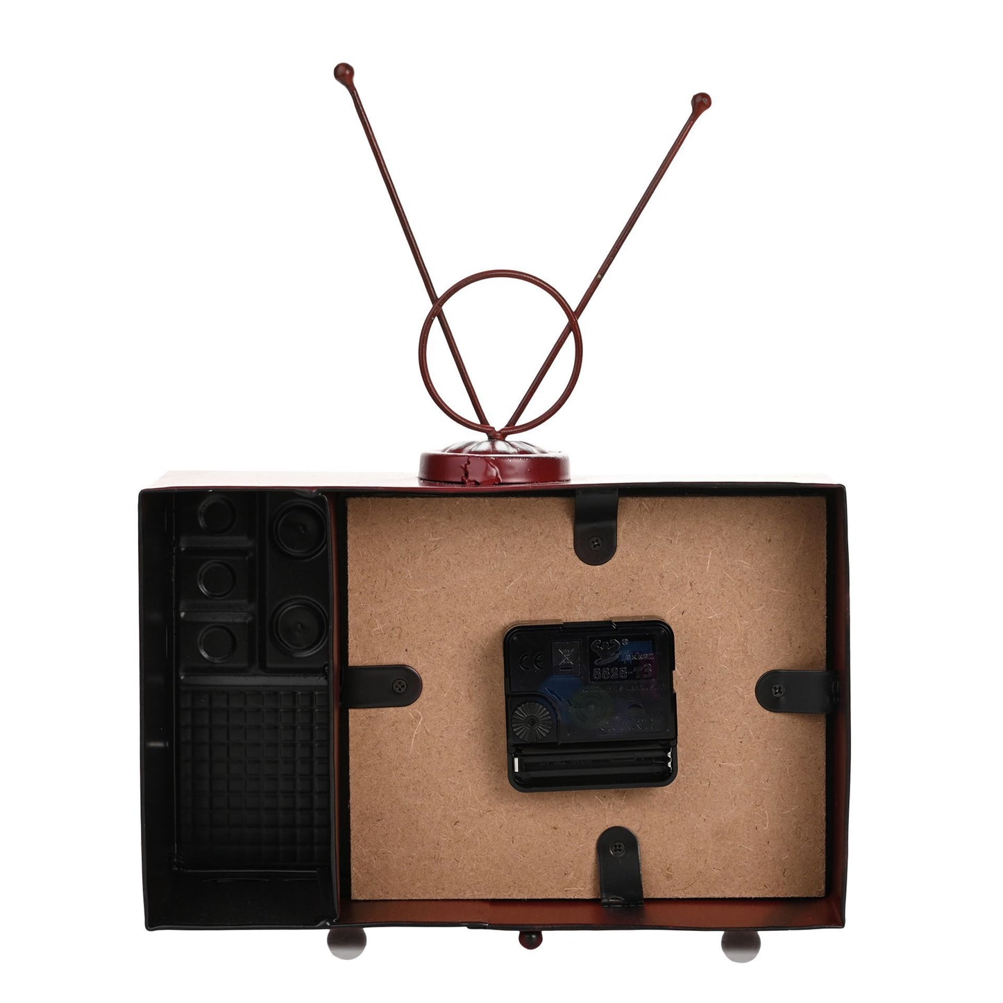 WDP Hometime Metal Mantel Clock Retro TV