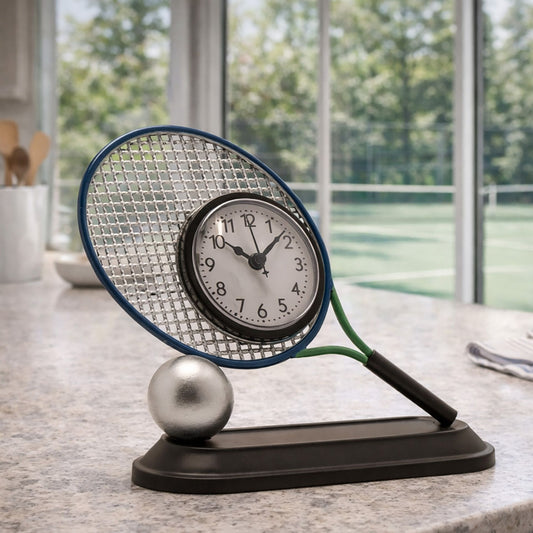 WDP Hometime Metal Mantle Clock - Tennis