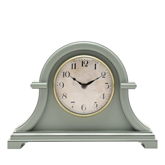 WDP Broken Arch Mantel Clock Sage Green