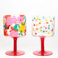 Raspberry Blossom Set of 2 Wine Glasses