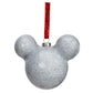 Mickey Silver Glitter Shaped Bauble