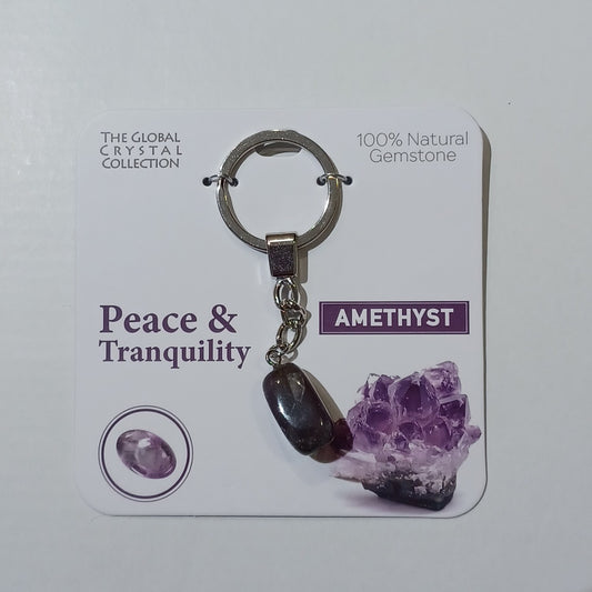 Gemstone Keyring - Peace & Tranquility Amethyst