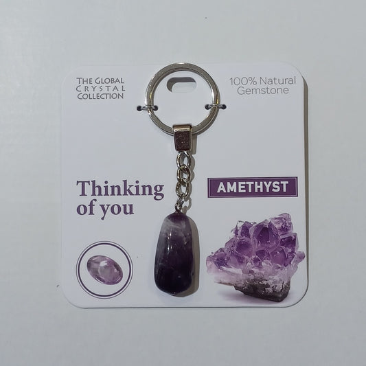 Gemstone Keyring - Thinking of You Amethyst