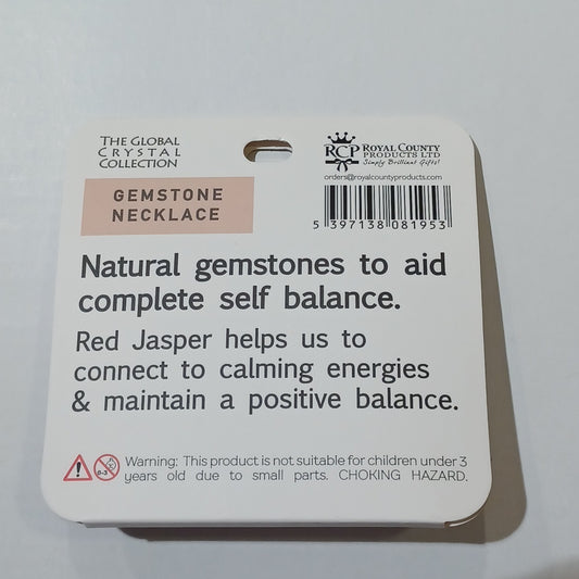 Gemstone Necklace - Relax & Calmness Red Jasper