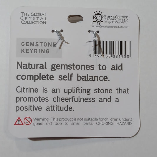 Gemstone Keyring - Congratulations Citrine