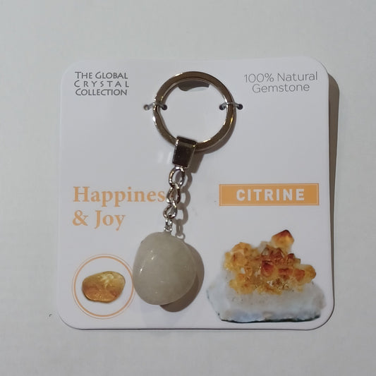 Gemstone Keyring - Happiness & Joy Citrine