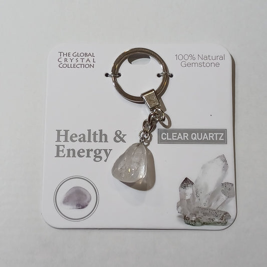 Gemstone Keyring - Health & Energy Clear Quartz