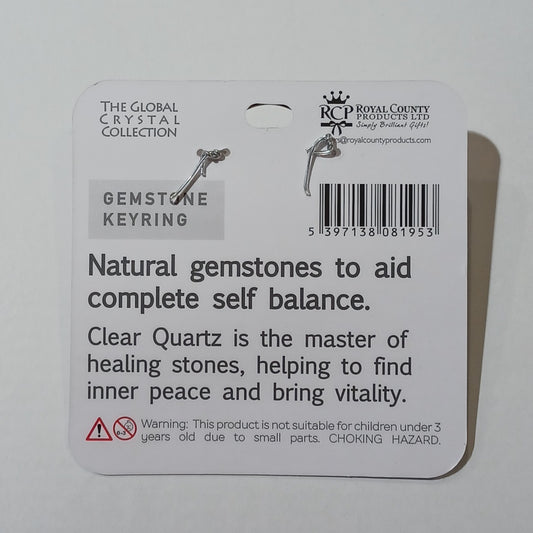 Gemstone Keyring - Health & Energy Clear Quartz