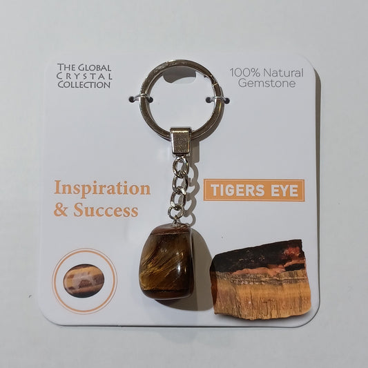 Gemstone Keyring - Inspiration & Success Tigers Eye
