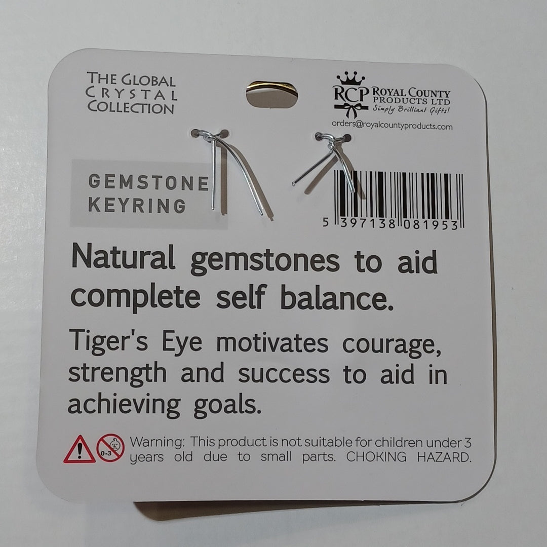 Gemstone Keyring - Inspiration & Success Tigers Eye