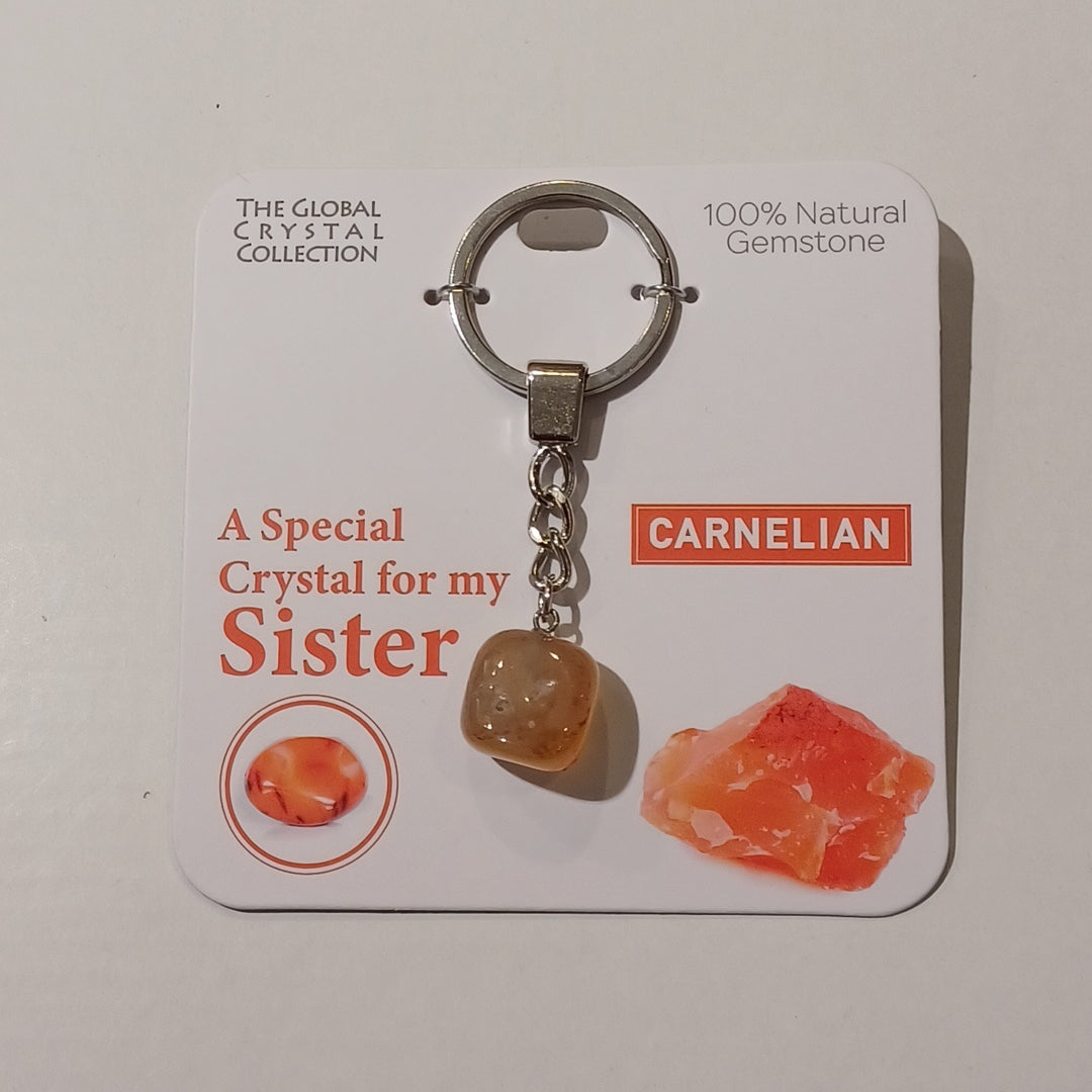 Gemstone Keyring - Sister Carnelian