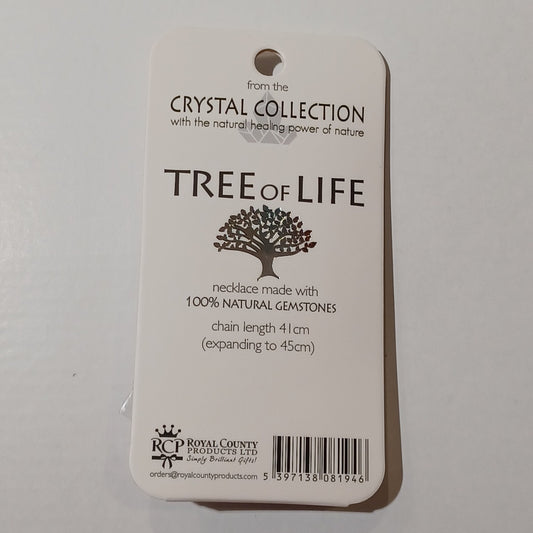 Tree of Life Gemstone Necklace - Safe Travel Black Onyx