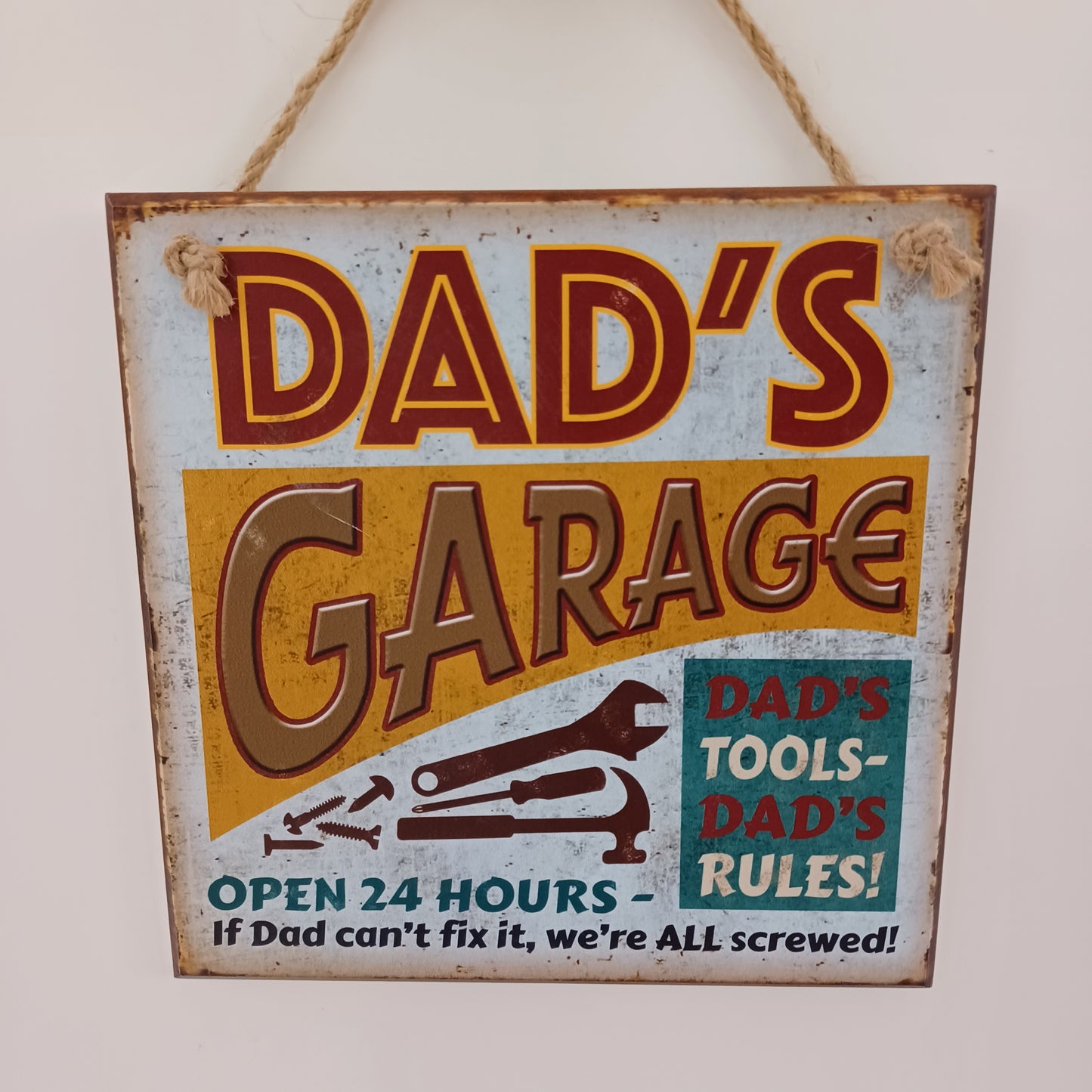 Vintage Plaque - Dad's Garage