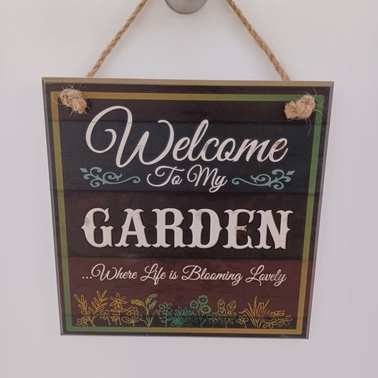 Vintage Plaque - Welcome to My Garden