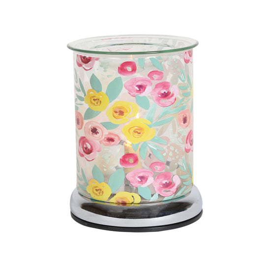 Floral Electric Burner - Yellow & Pink Watercolour