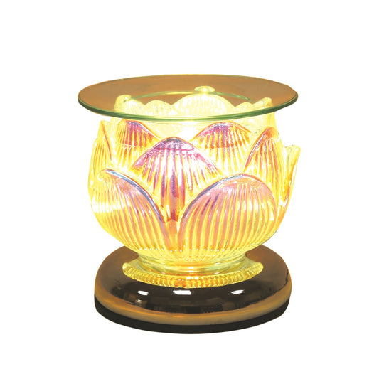 Glass Lustre Electric Burner - Lotus Cup